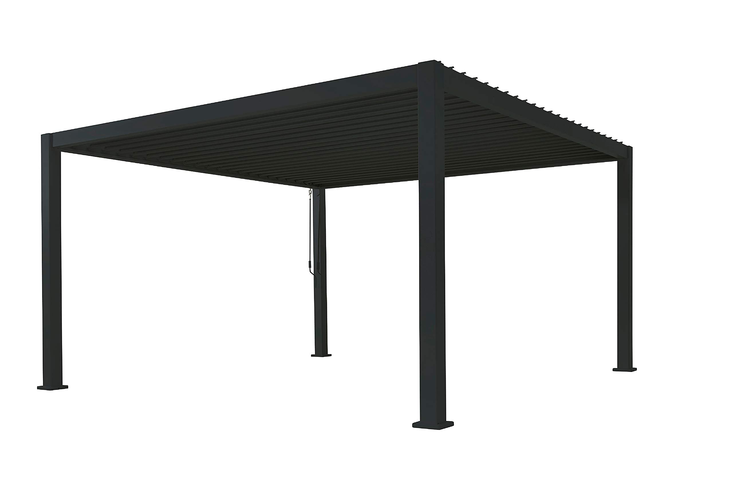 【Home&Garden】Outdoor Louvered Pergola 10' x 13' Aluminum Dark Bronze Outdoor Deck Garden Patio Gazebo