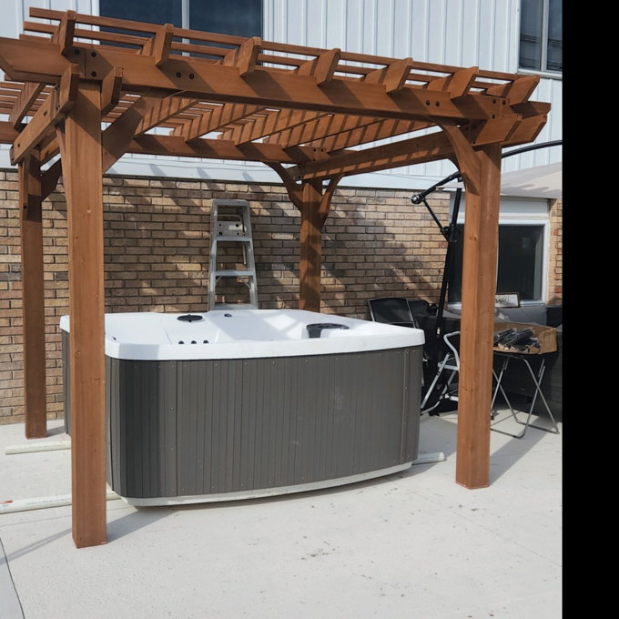 【Sports&Outdoors】Lifesmart Spas Leganza 6 - Person 90 - Jet Rectangular Hot Tub with Ozonator