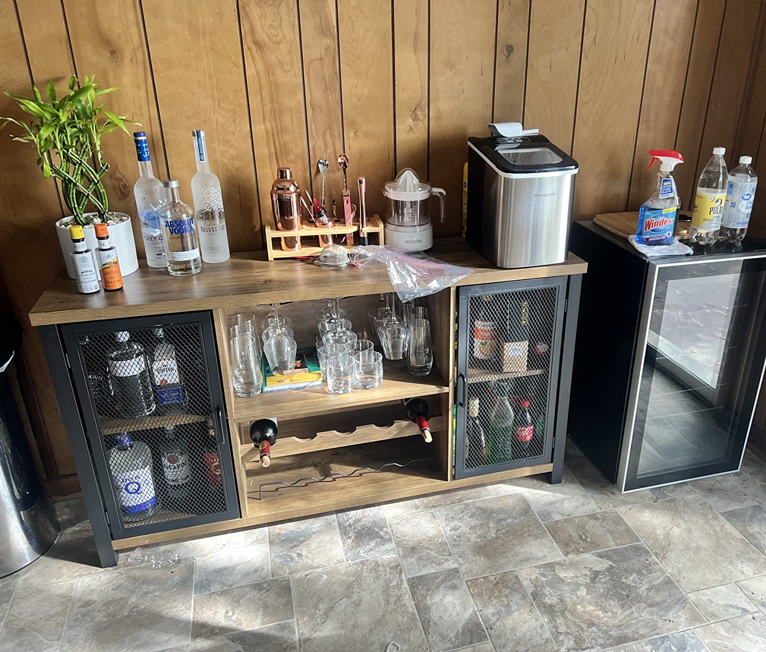 Antarctic Star 26 Bottle Wine Cooler/Cabinet Beverage Refrigerator Mini Wine Cellar Beer Soda