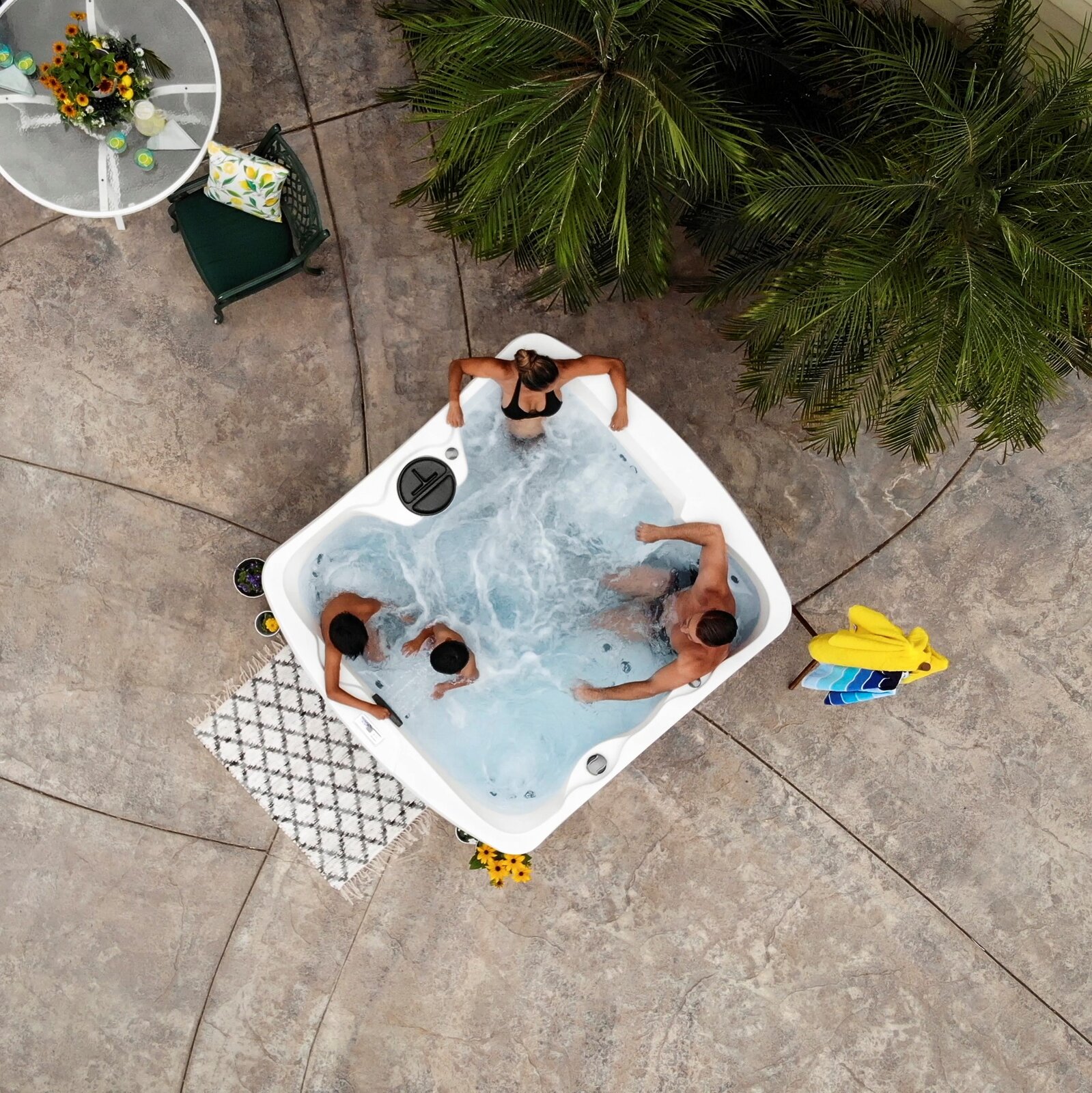 【Sports&Outdoors】Lifesmart Spas Leganza 6 - Person 90 - Jet Rectangular Hot Tub with Ozonator
