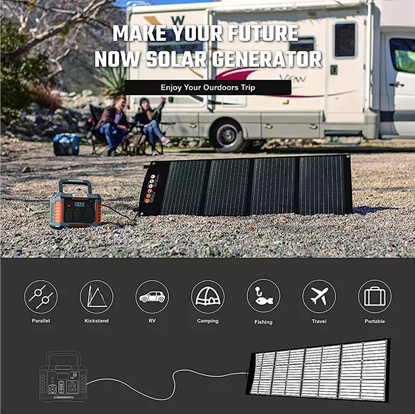 【Appliances】Baldr Solar Generator 330W, Portable Power Station Backup Battery 288Wh