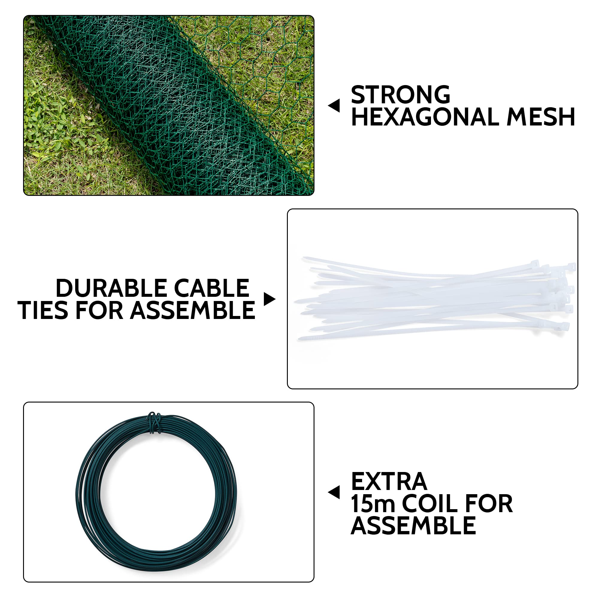 【Pet】Extra Large Metal Chicken Coop Walkin Poultry Cage Rabbits Habitat Cage(19.6'Lx9.8'Wx6.5'H)