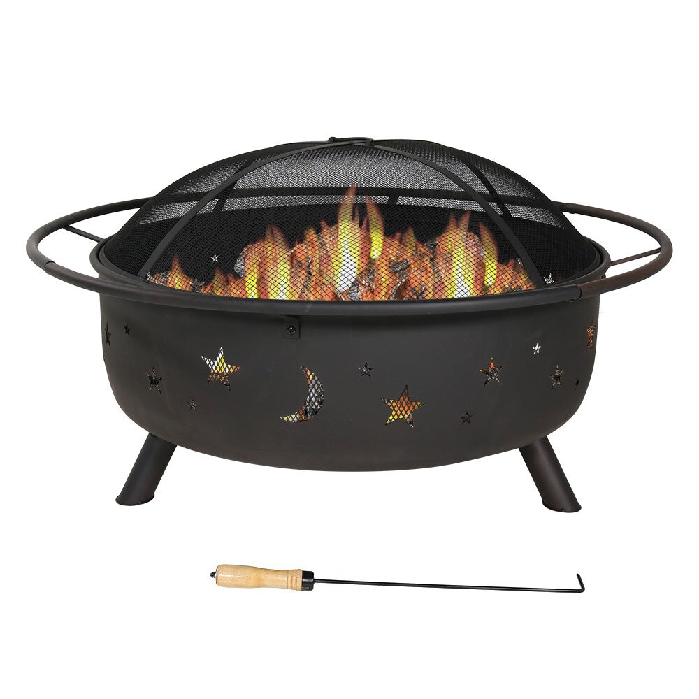 【Sports&Outdoors】Gustafson 23'' H x 42'' W Steel Wood Burning Outdoor Fire Pit