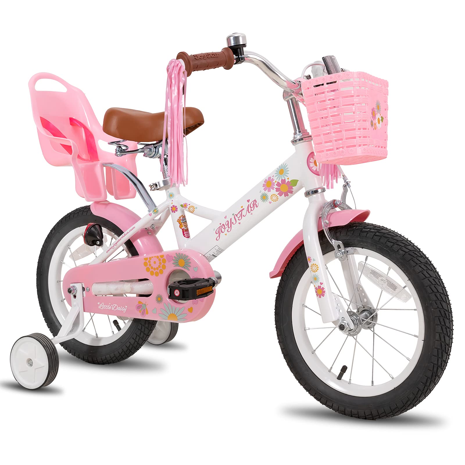 【Sports&Outdoors】Little Daisy Kids Bike for 2-9 Years Girls with Training Wheels & Front Handbrake