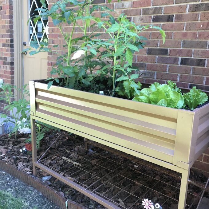 【Home&Garden】Makenna Steel Elevated Planter