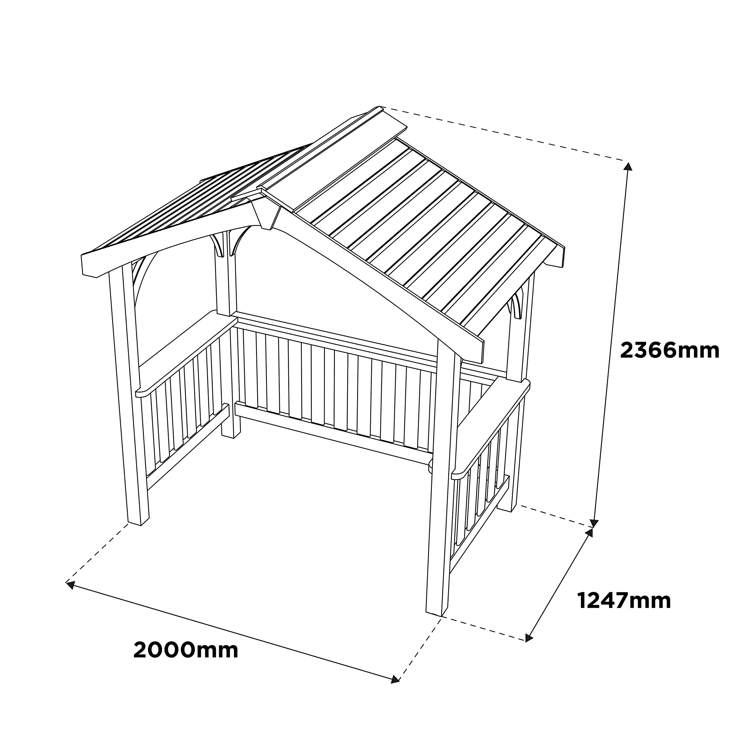 【Home&Garden】Fast Devon BBQ Wooden Shelter