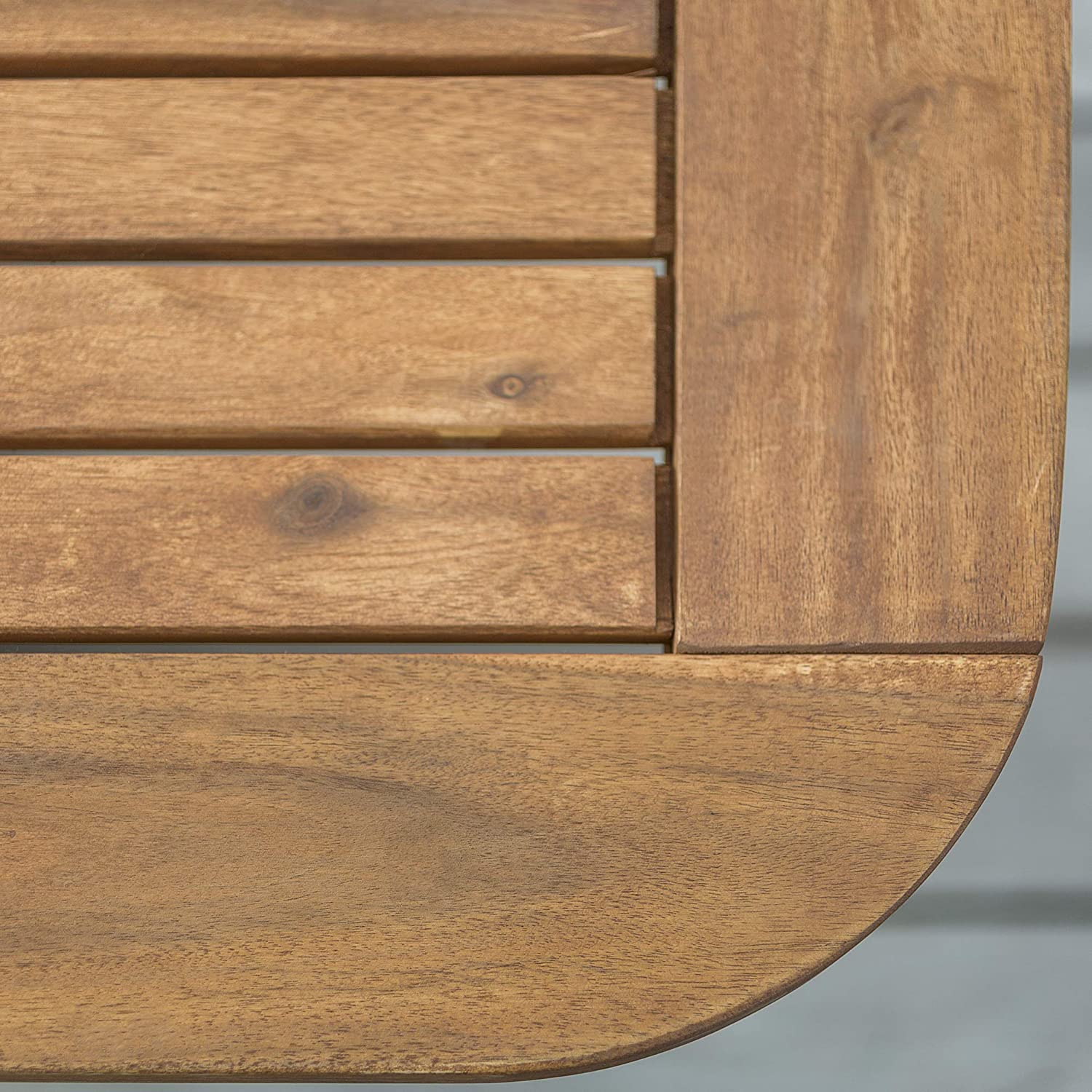 【Furniture】【BS】6 Person Outdoor Wooden V-Shaped Patio Furniture Dining Table Set Extendable Table and Chairs, 7 Pieces