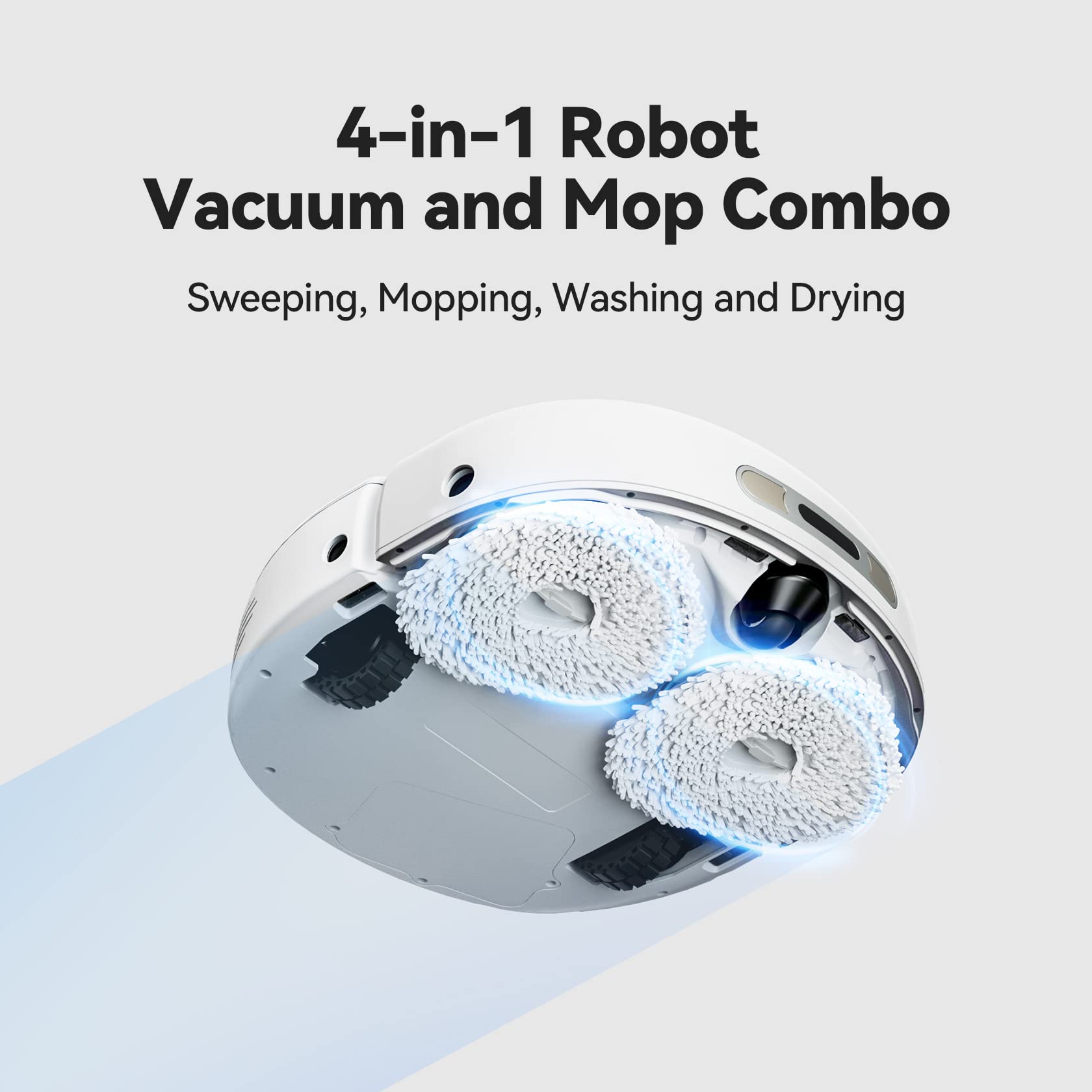 【Appliances】Robot Vacuum & Mop Combo with Mop Self-Cleaning, Hard Floor Cleaner Machine Station
