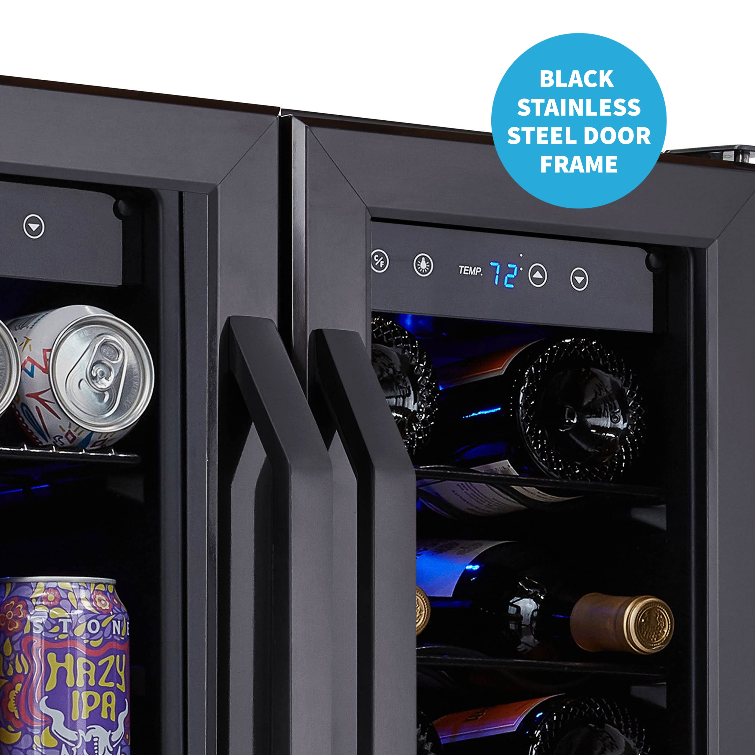 【Appliances】NewAir 24” Wine and Beverage Refrigerator and Cooler, 18 Bottle and 60 Can Capacity