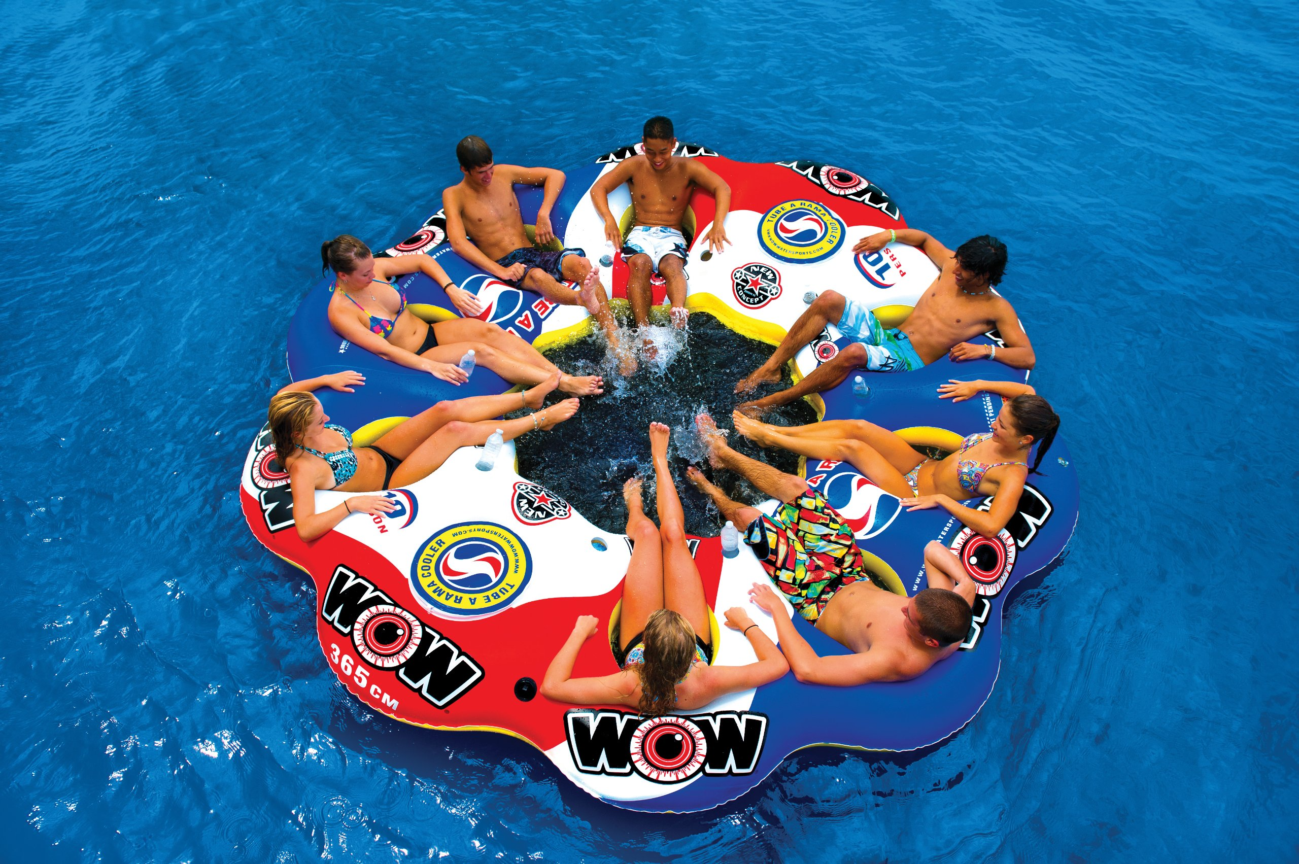 【Sports&Outdoors】World of Watersports Tube A Rama Floating Island 10 Person Inflatable Floating Island
