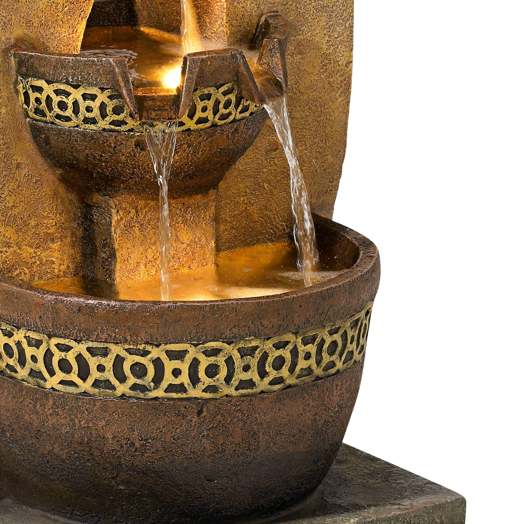 【Décor】Four Bowl Outdoor Floor Water Fountain 41