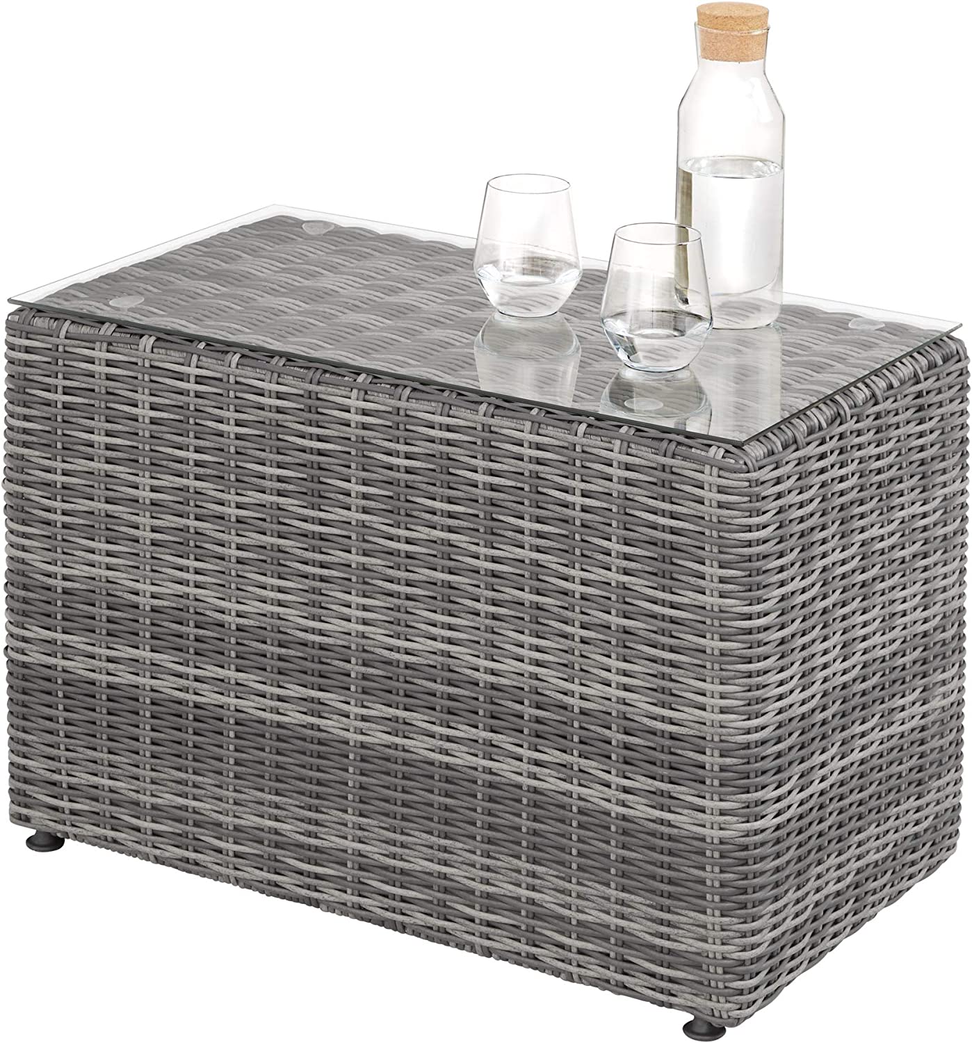 Luxury Double Rattan Chair Aluminium, Lounge Furniture, Garden Set with Table, Easily Combined, with Cushions