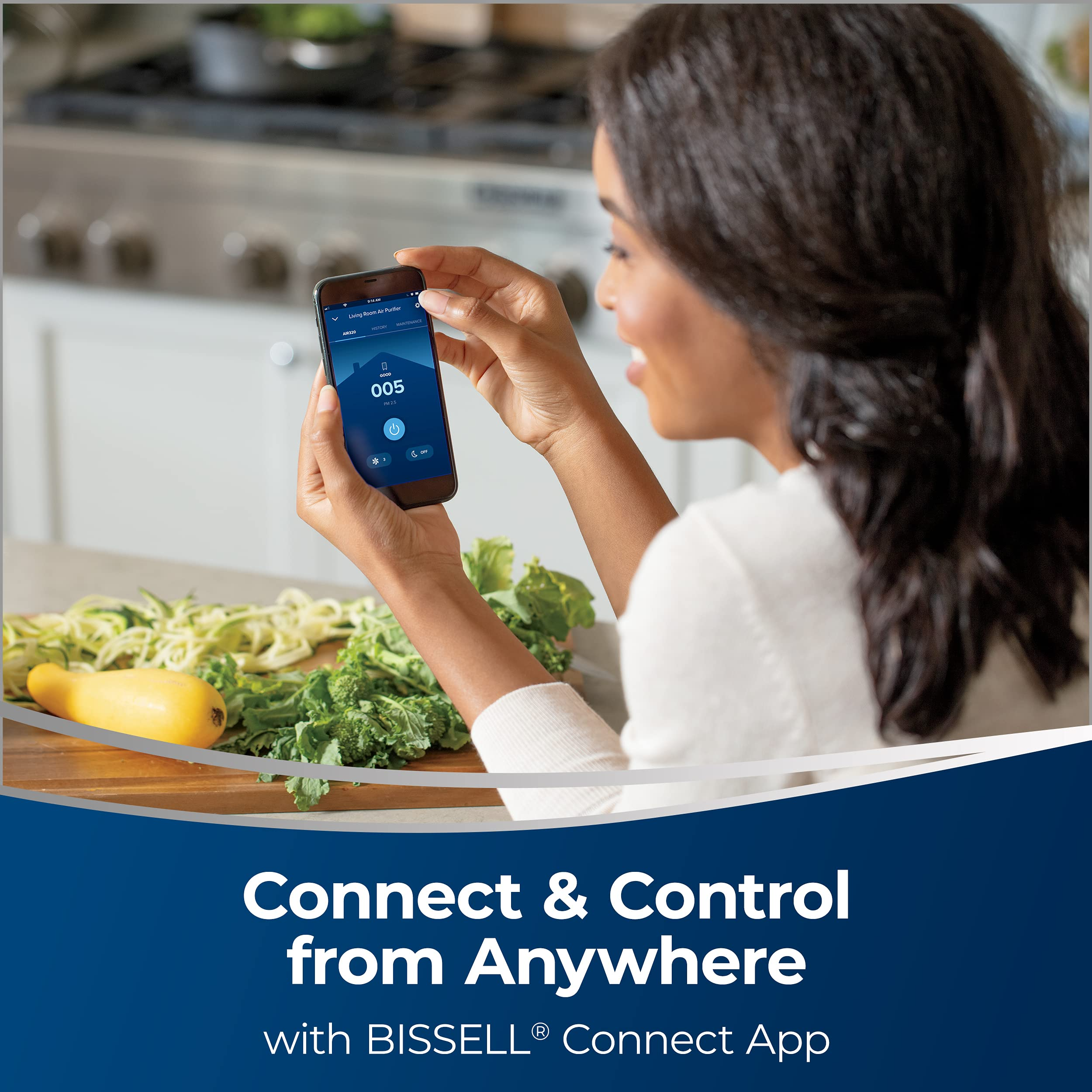 【Appliances】BISSELL air320 Max Wifi Connected Smart Air Purifier with HEPA & Carbon Filters Large Room & Home