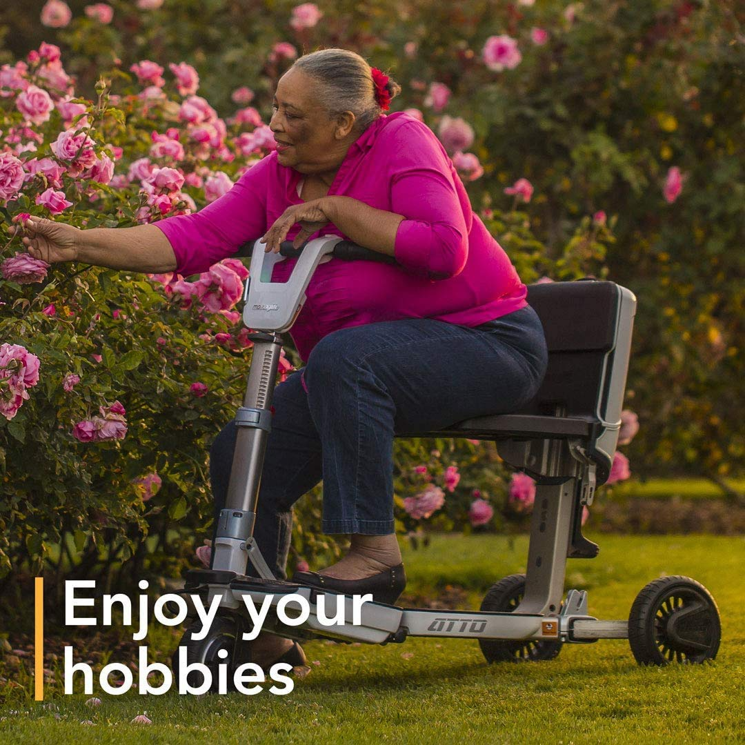 ATTO Folding Travel Powered Mobility Scooter by MovingLife, Full-Size Portable Electric Scooter