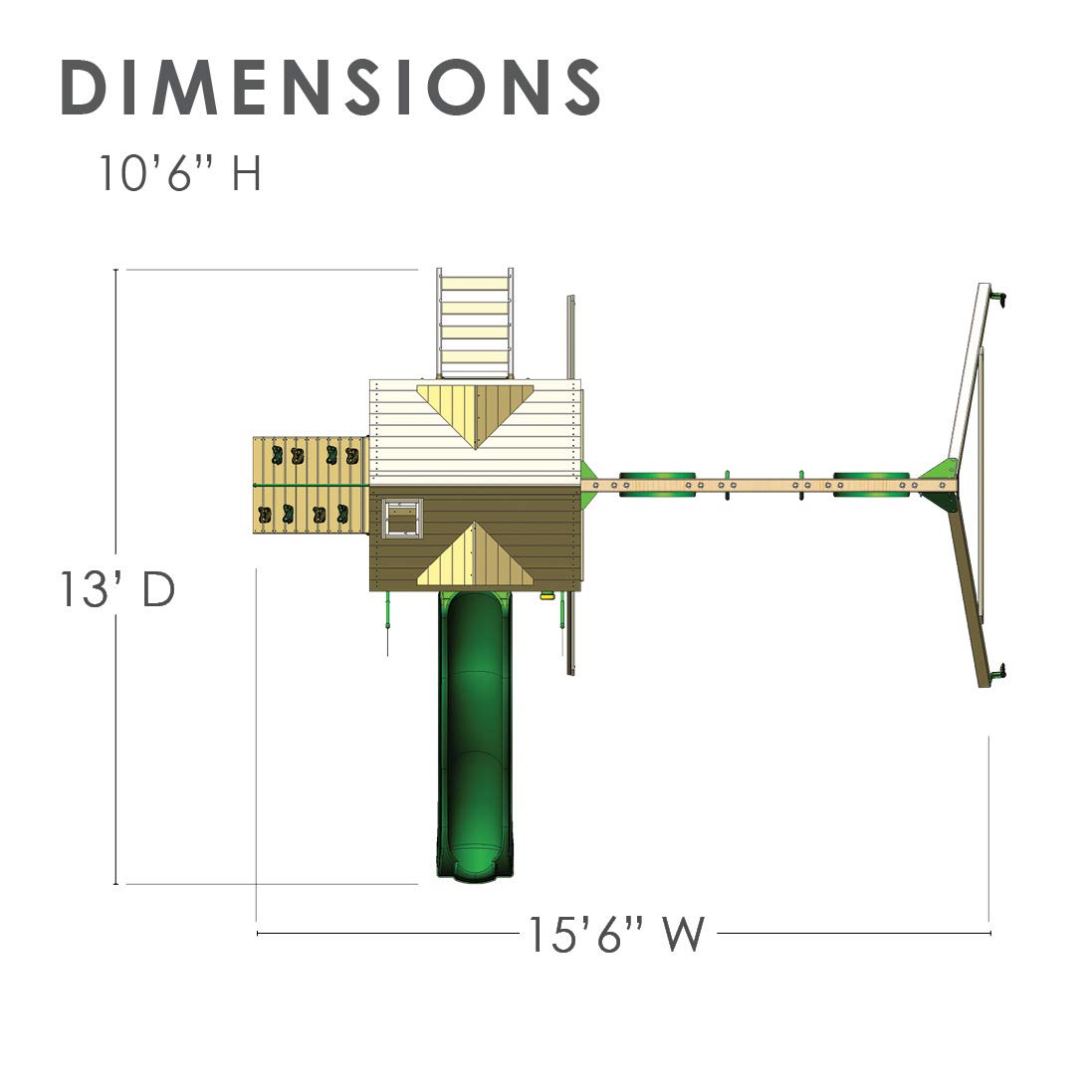 【Baby&Kids】Gorilla Playsets 01-0021 Nantucket II Wooden Swing Set