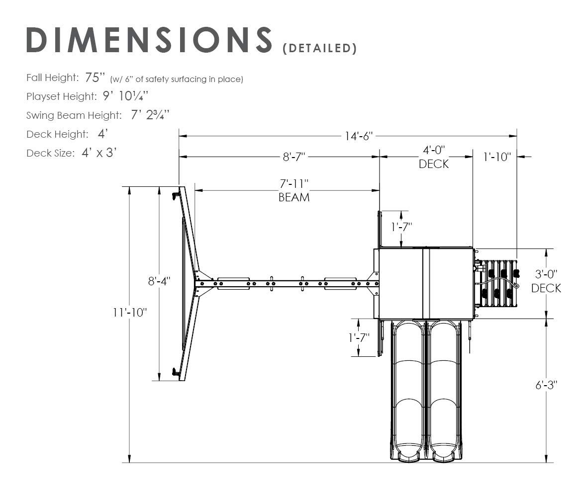 【Baby&Kids】Deluxe Wooden Swing Set with Vinyl Canopy Roof, Dual Wave Slides, and Rock Climbing Wall