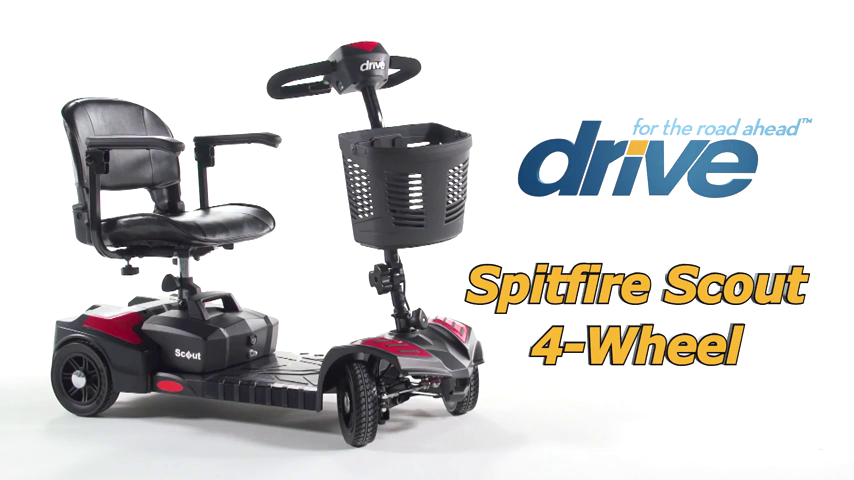 【Sports&Outdoors】Drive Medical Drive Medical Scout Compact Travel Power Scooter, 4 Wheel