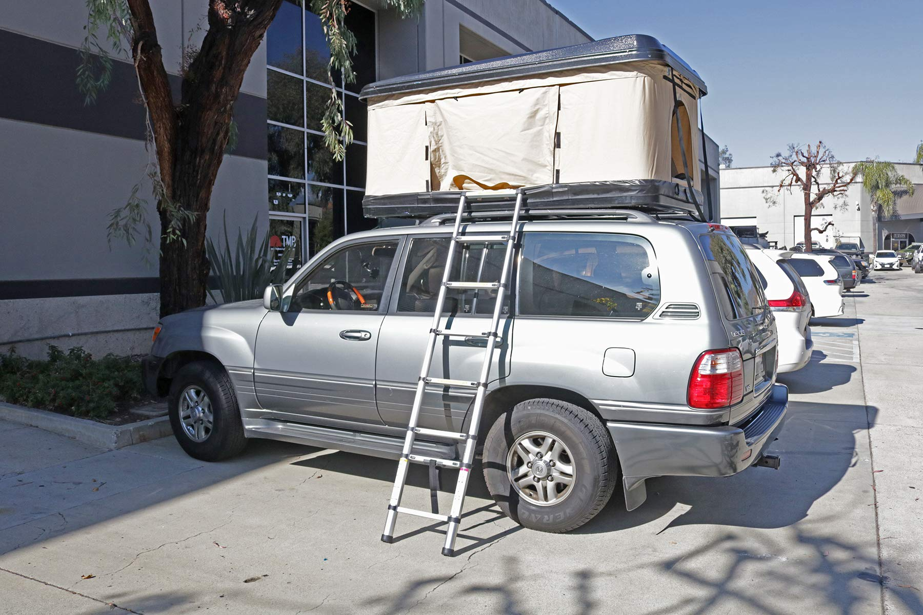 【Sports&Outdoors】Beige Overlanding Tent Pop Up Roof Tent Universal for Cars Trucks SUVs Camping Travel Mobile