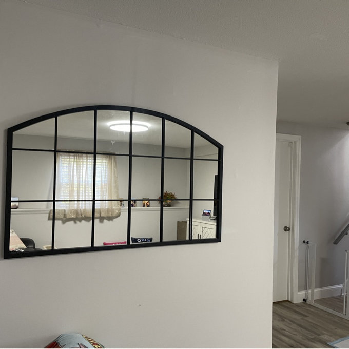【Home Improvement】Kaxton Window Pane Metal Mirror