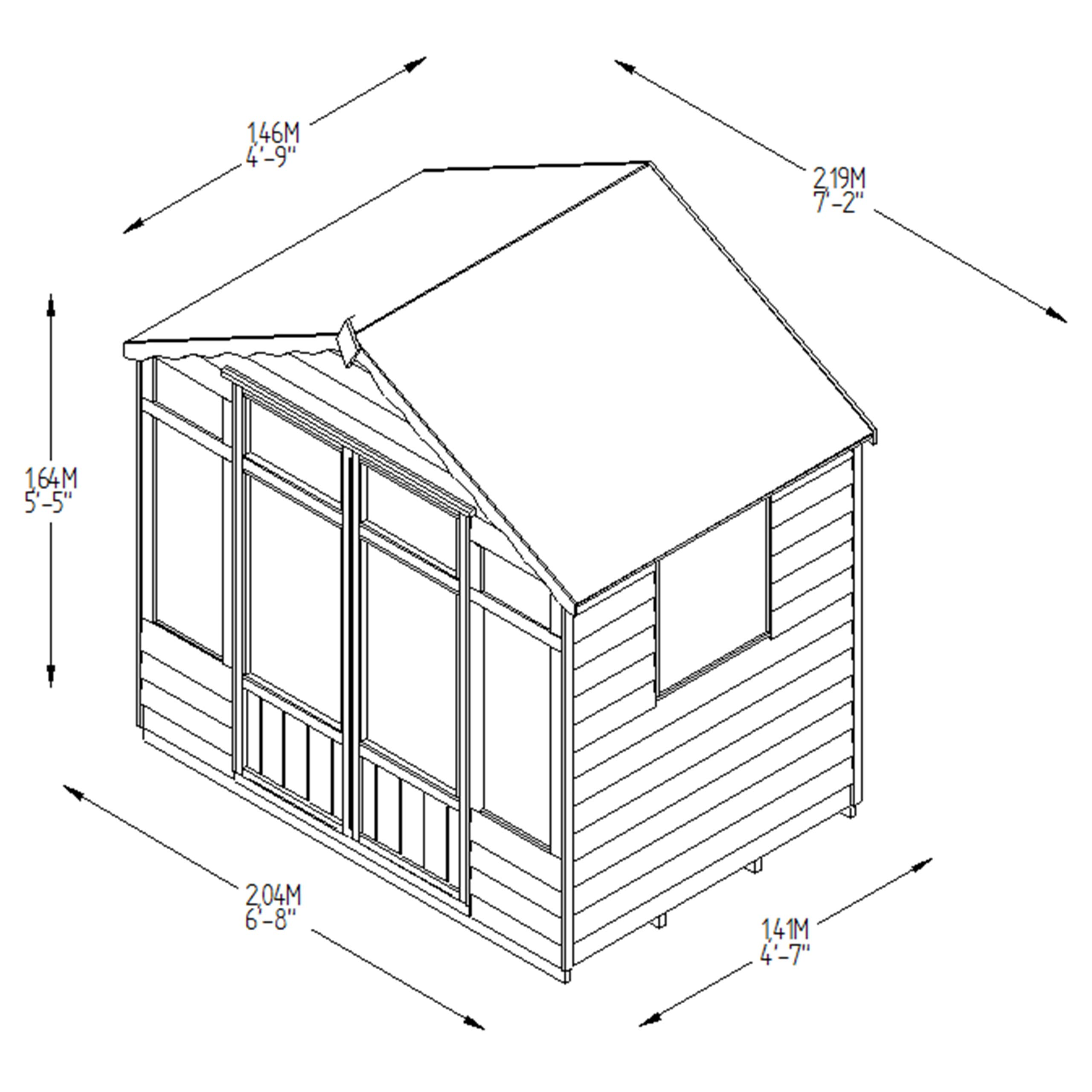 【Home&Garden】Forest Oakley Summerhouse 7 x 5, Pressure Treated