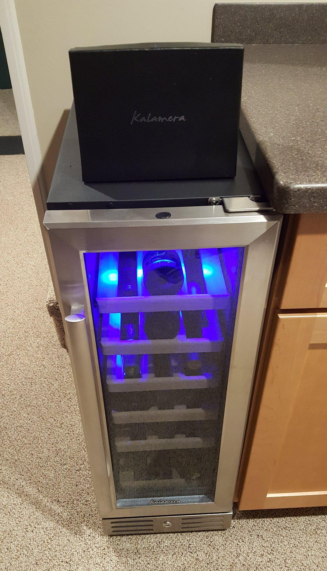 【Appliances】Kalamera 24'' Wine Cooler Refrigerator 46 Bottle Dual Zone Built-in or Freestanding Fridge