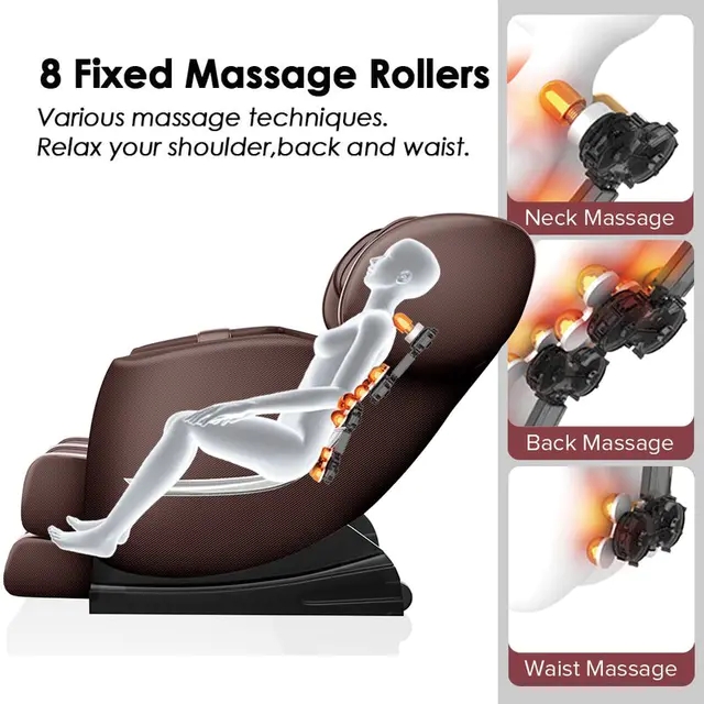 【Appliances】Electric Faux Leather Reclining Heated Full Body Massage Chair