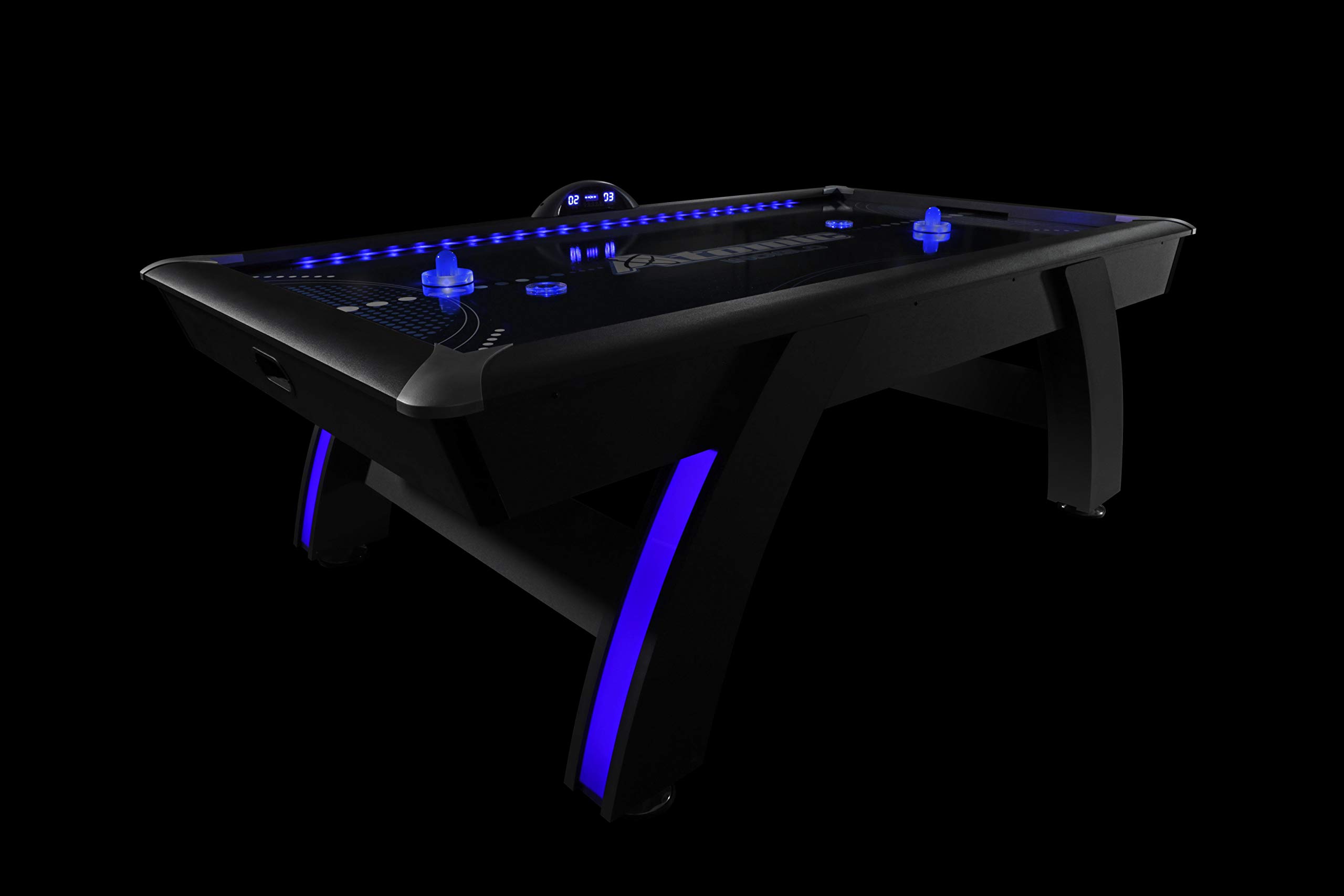 【Sports&Outdoors】7.5 ft LED Light UP Arcade Air Powered Hockey Tables - Includes Light UP Pucks & Pushers