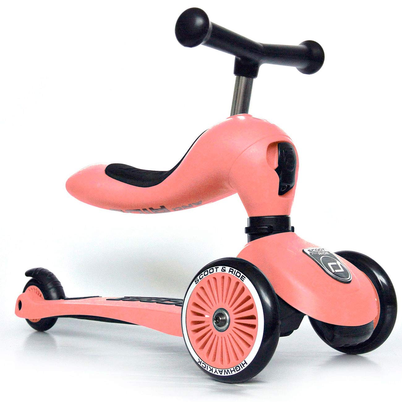【Sports&Outdoors】Children Adjustable Seated or Standing 2-in-1 Scooter Including Safety Pad for Tip Prevention
