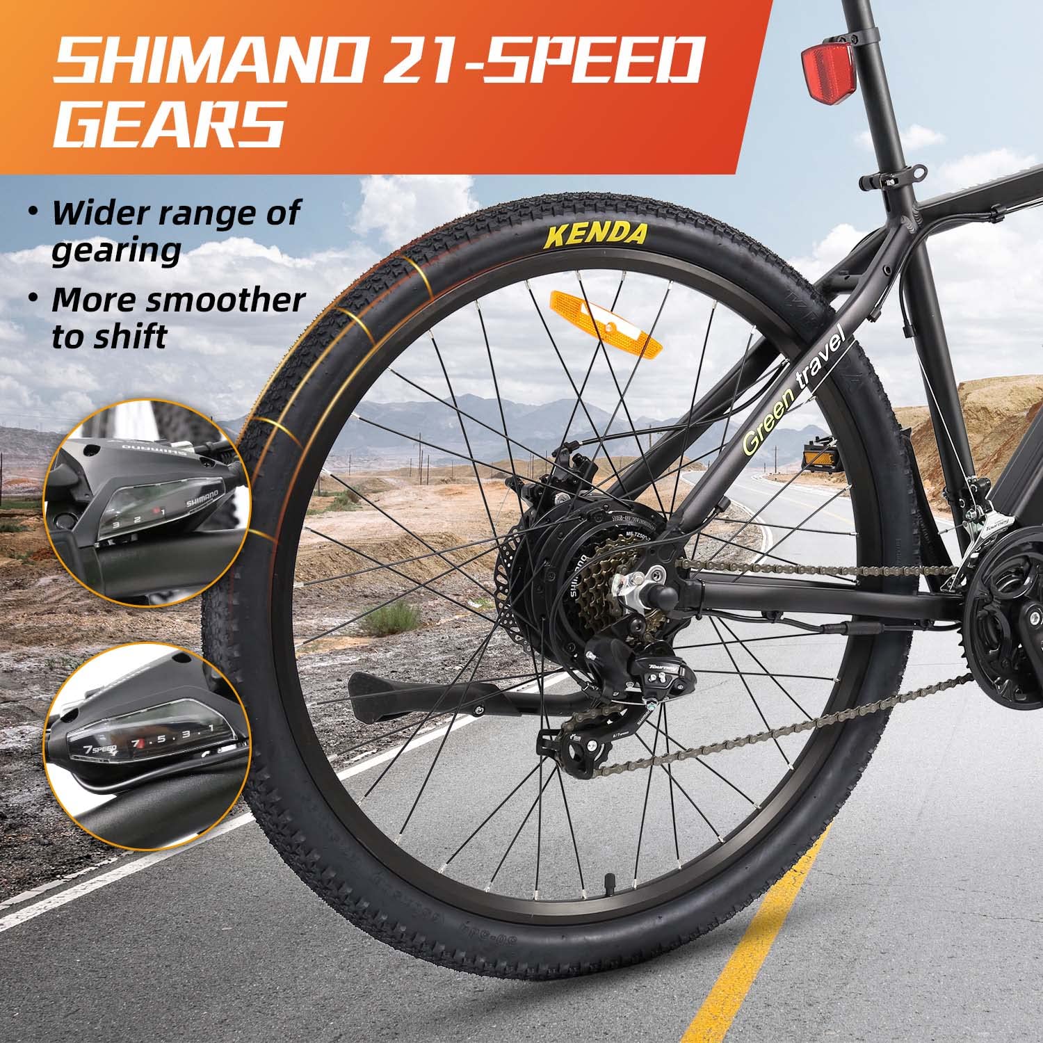 【Sports&Outdoors】Electric Bike 750W 48V Mountain Ebikes 26