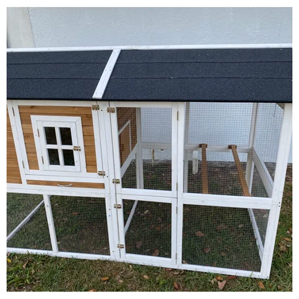 【Home&Garden】【BS】Shanae Walk In Chicken Coop with Chicken Run For Up To 8 Chickens