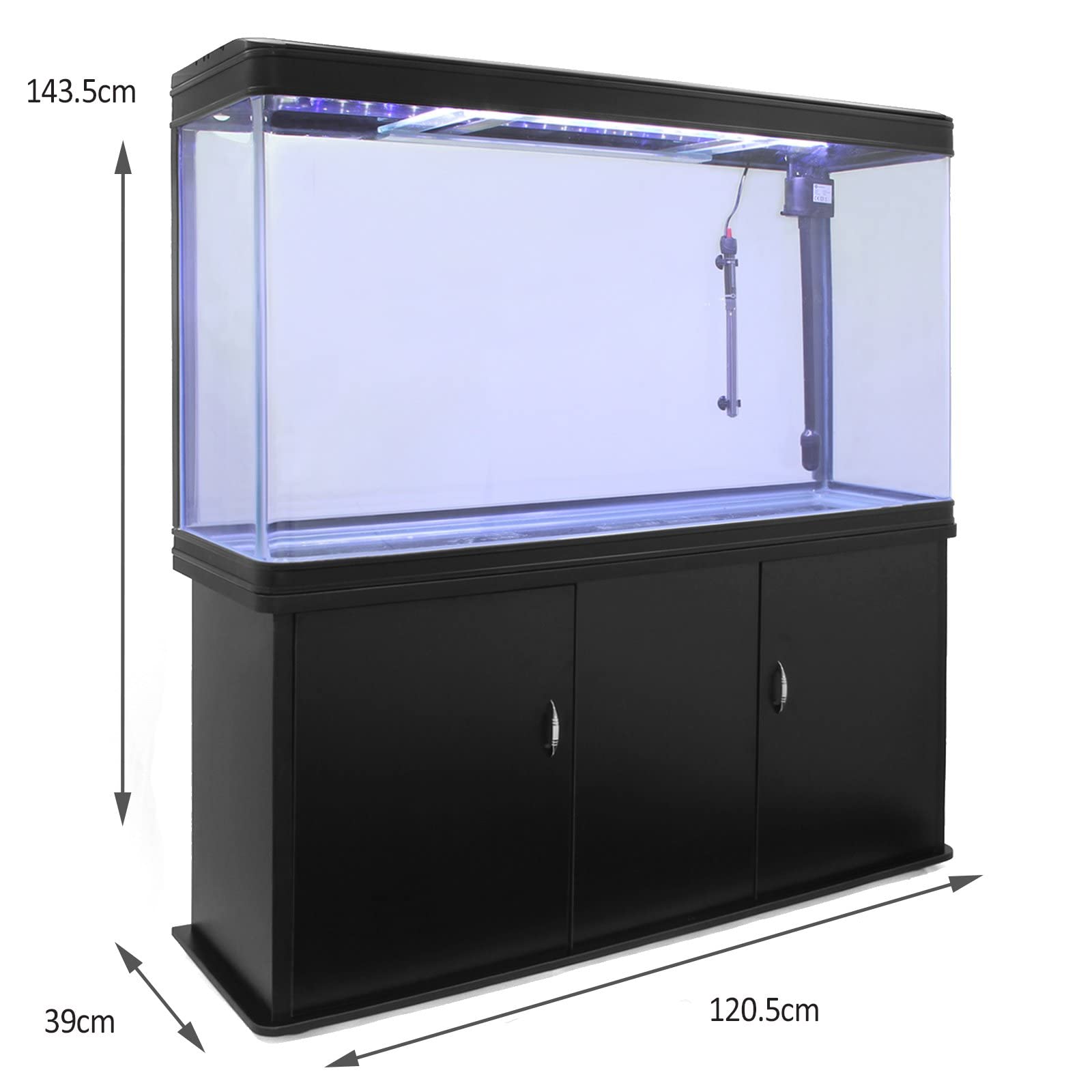 Large Fish Tank Aquarium 4ft 300L Marine Tropical Salt Water Freshwater & Complete Starter Kit