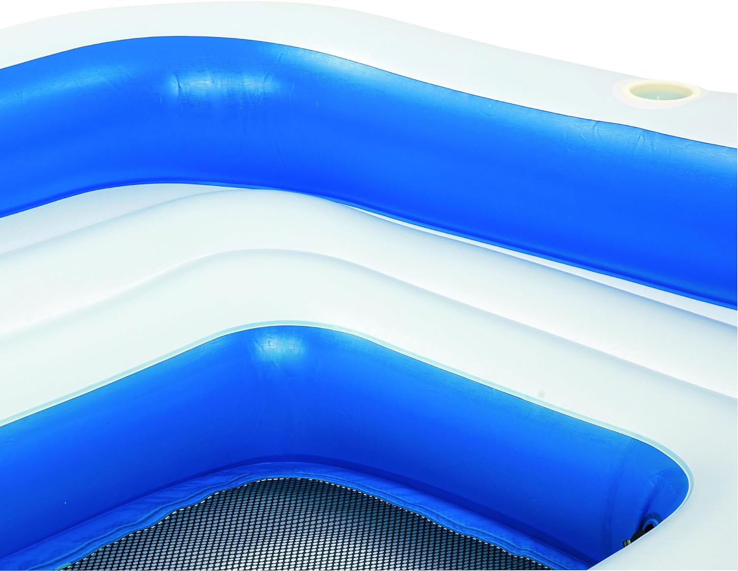 【Island Water Floating Lounger】 6-person inflatable party chair, backrest and removable sun visor《NO8》