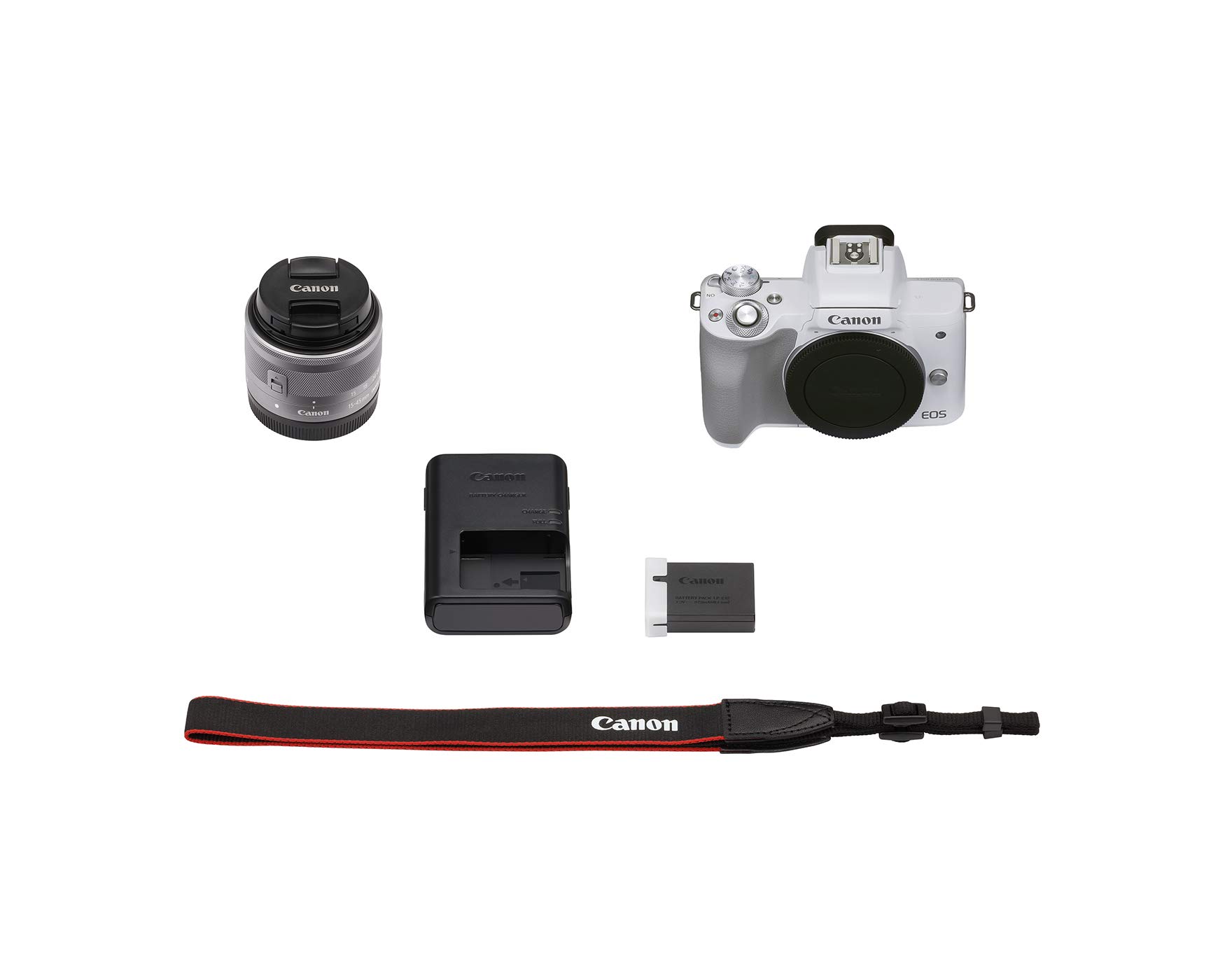 Canon EOS M50 Mark II Content Creator Kit, Mirrorless 4K Vlogging Camera Kit Includes EF-M 15-45mm Lens, Tripod Grip, Stereo Microphone《NO8》