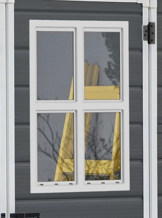 KETER 12-938205 Chalet and Garden Shed Premium Resin 65Dd Ant, Anthracite, 6ft x 5ft x 7.5ft