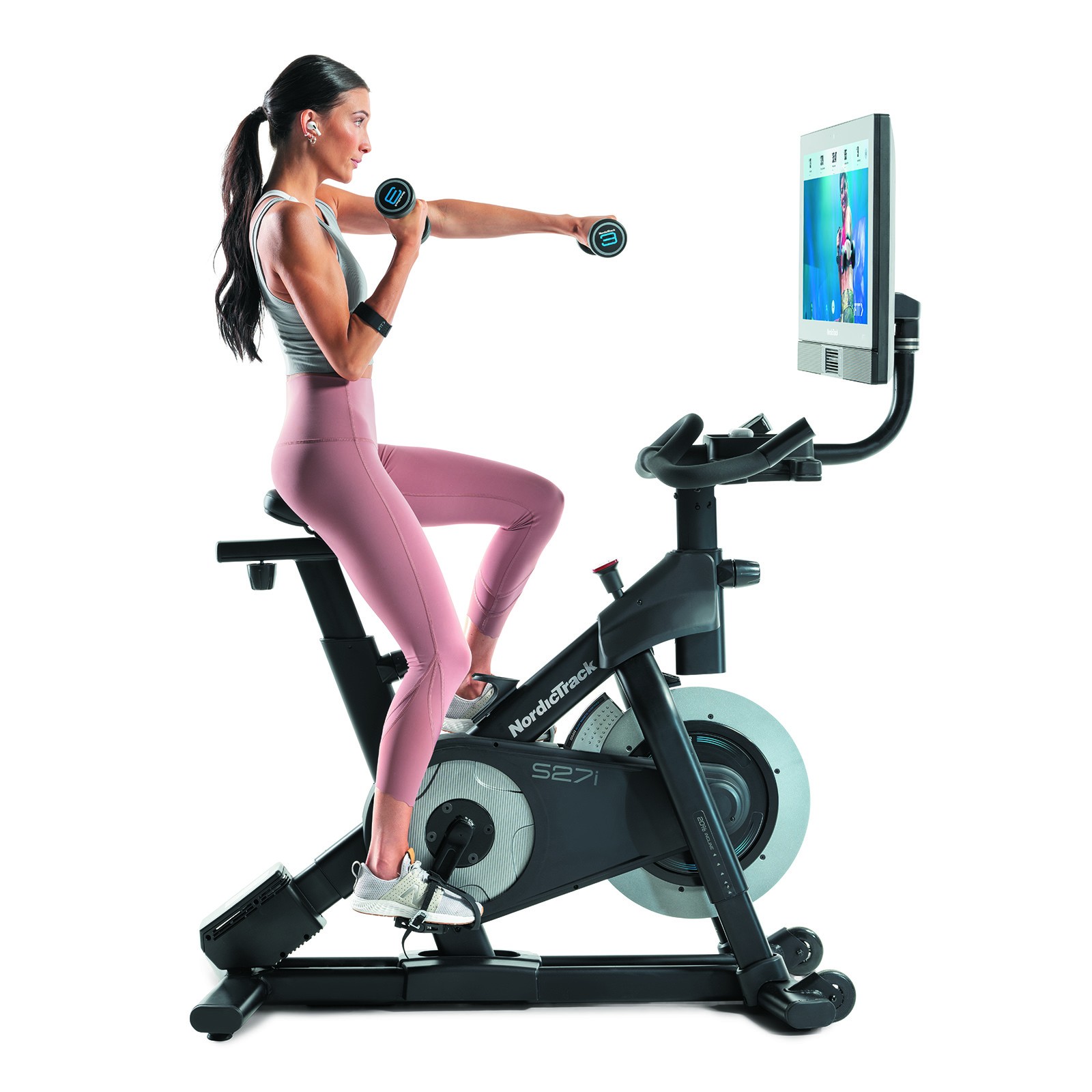 Newest Fitness Bike Spinning Bike 27 Inch HD Touch Screen Bluetooth Function《NO8》