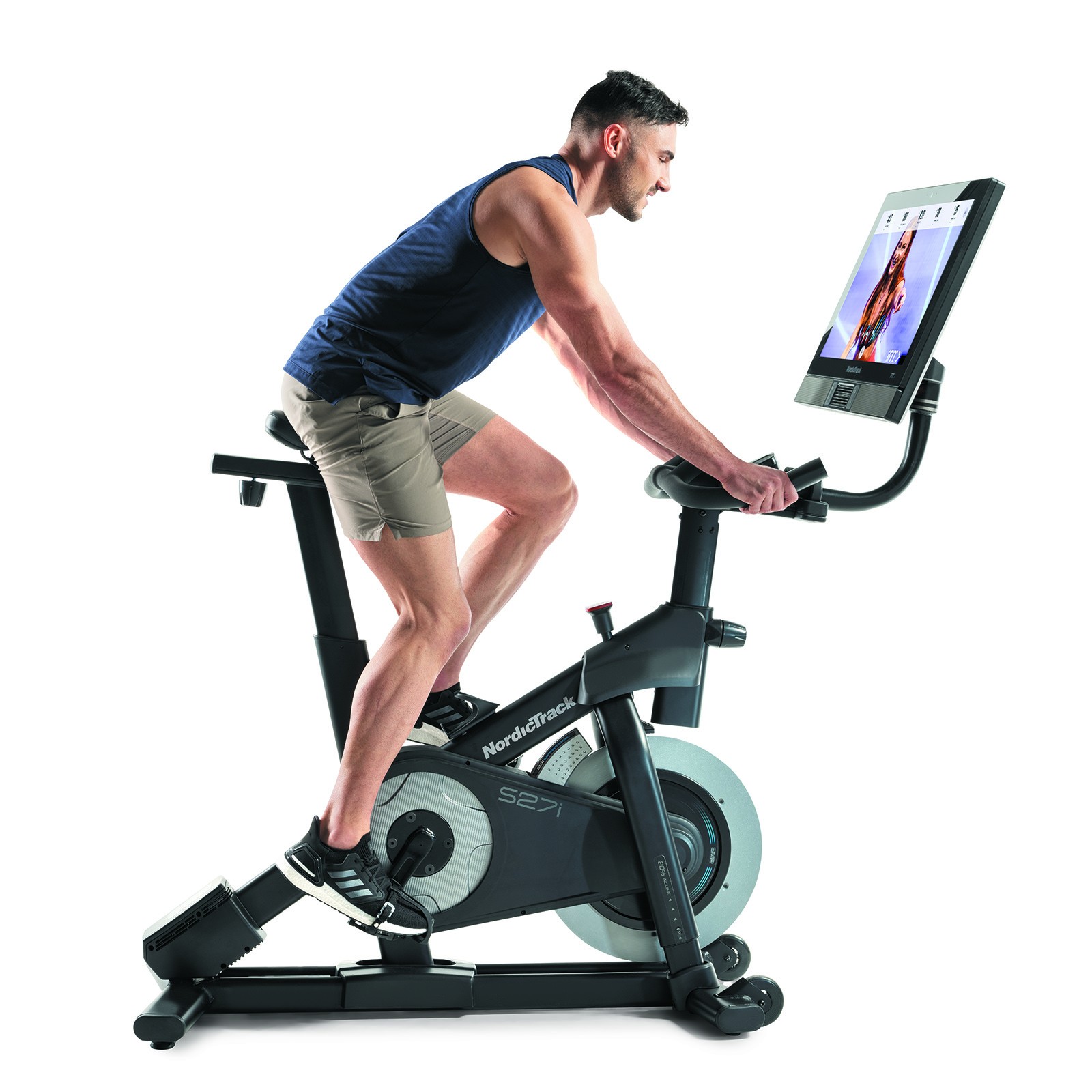 Newest Fitness Bike Spinning Bike 27 Inch HD Touch Screen Bluetooth Function《NO8》