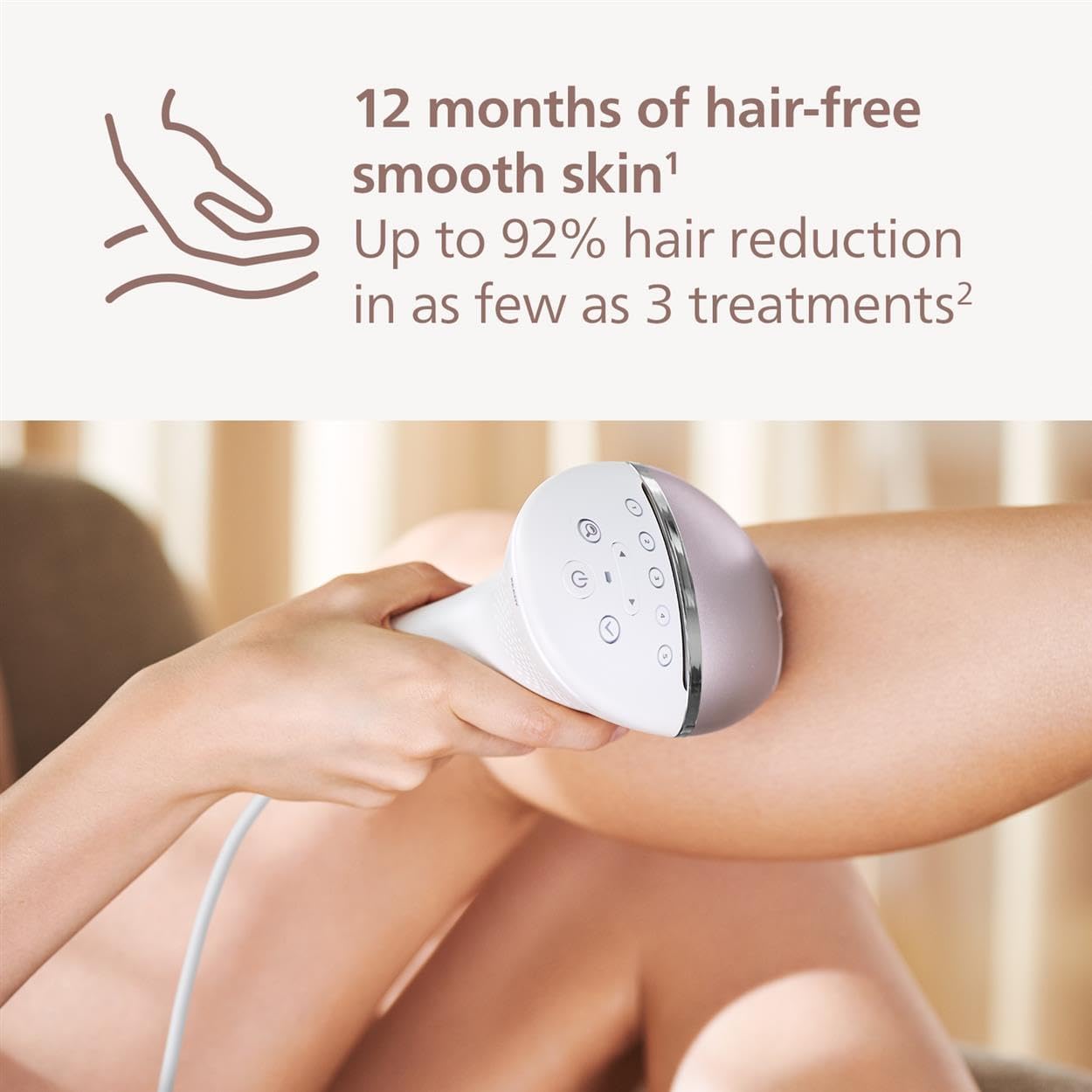 Philips Lumea 8000 Series IPL Painless Fast Hair Removal Device with SenseIQ Technology, 4 Attachments for Body, Face, Bikini and Underarms, Satin Compact Pen Trimmer, Model BRI949/00《NO8》