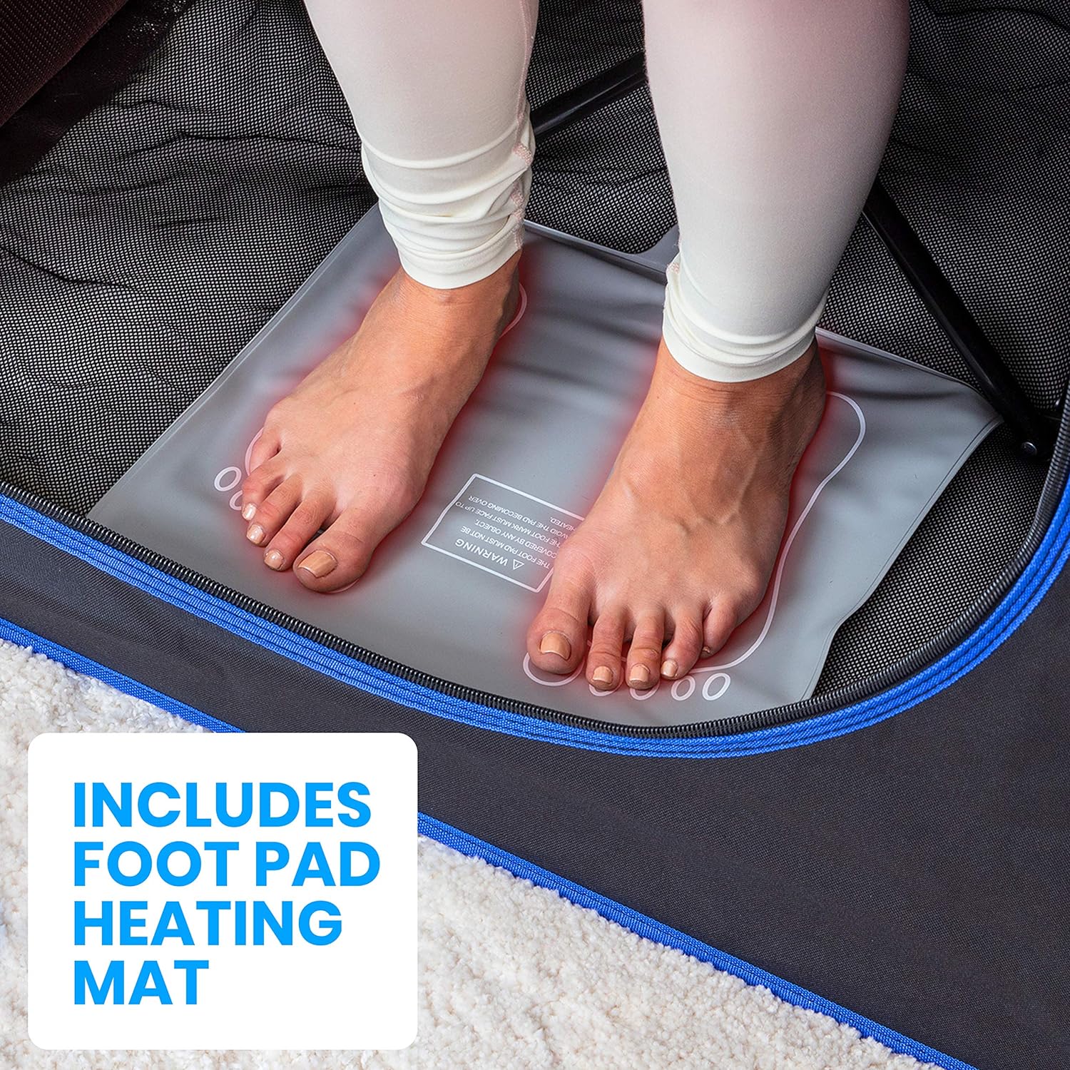 SereneLife Portable Full Size Infrared Home Spa| One Person Sauna | with Heating Foot Pad and Portable Chair《NO8》