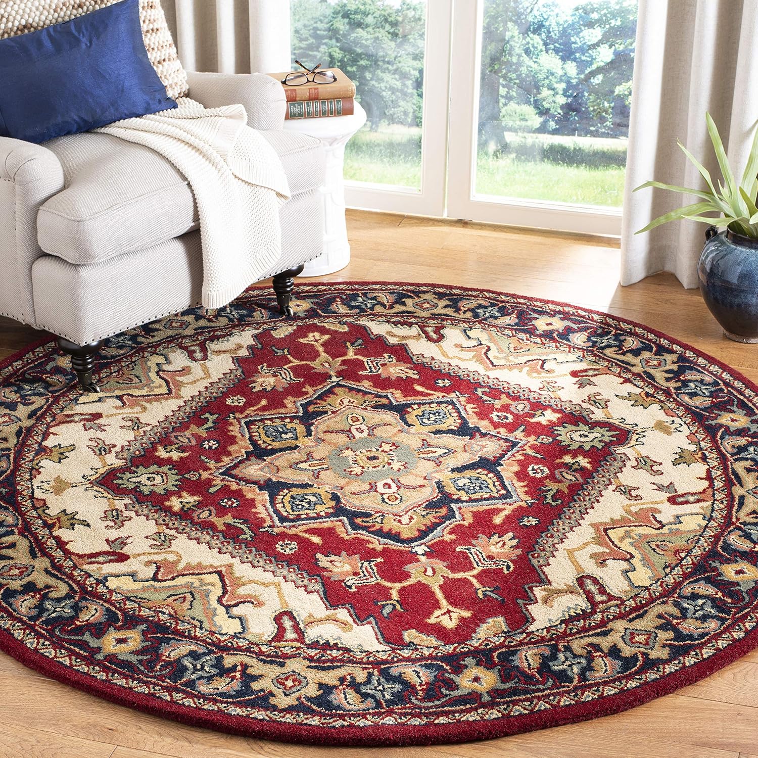 SAFAVIEH Heritage Collection Oversized Area Rugs - Multiple Sizes, Colors, Handcrafted in Traditional Oriental Wool, Great for Living Rooms, Bedrooms, High Traffic Areas (HG625A)《NO8》
