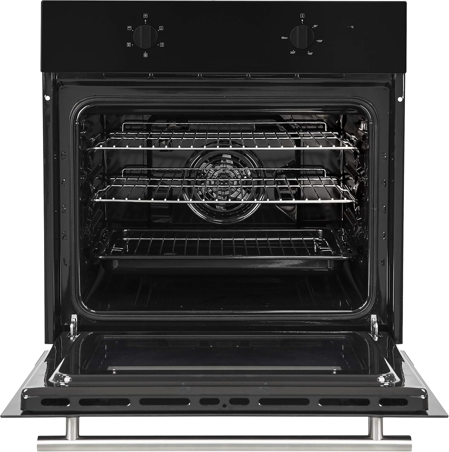 Russell Hobbs 65L, 60cm Wide, Single Electric Fan Oven in Black, RHFEO6502B [Energy Class A]