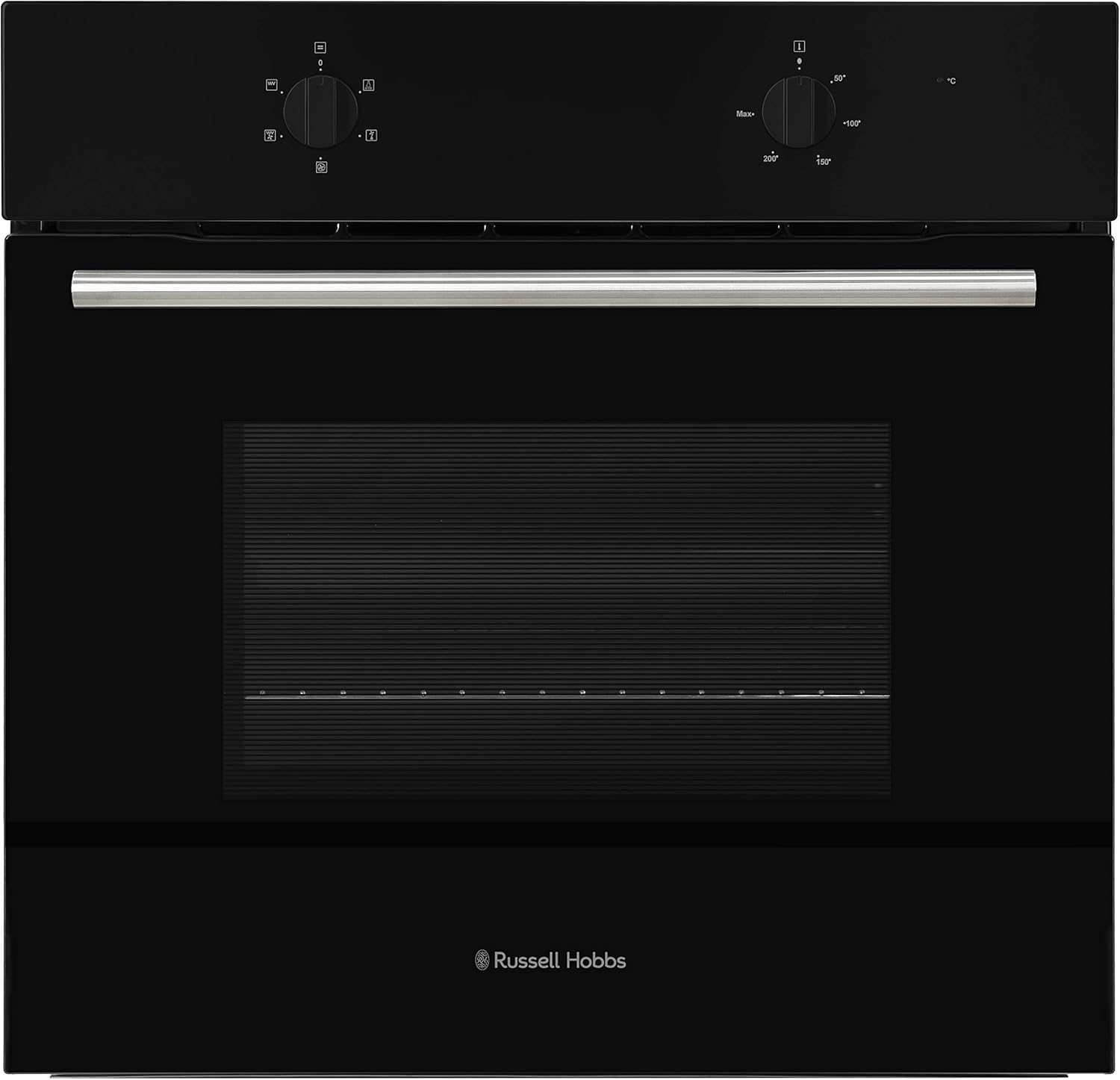 Russell Hobbs 65L, 60cm Wide, Single Electric Fan Oven in Black, RHFEO6502B [Energy Class A]