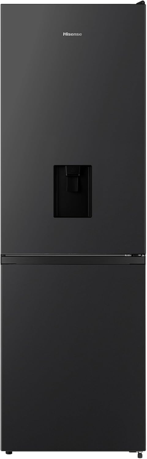 Hisense RB327N4WCE 55cm Freestanding 50/50 Fridge Freezer - 256 litre capacity - Total No Frost - Non-plumbed Water Dispenser - Silver - E Rated, H182.4 x W55 x D55.6 (cm) [Energy Class E]