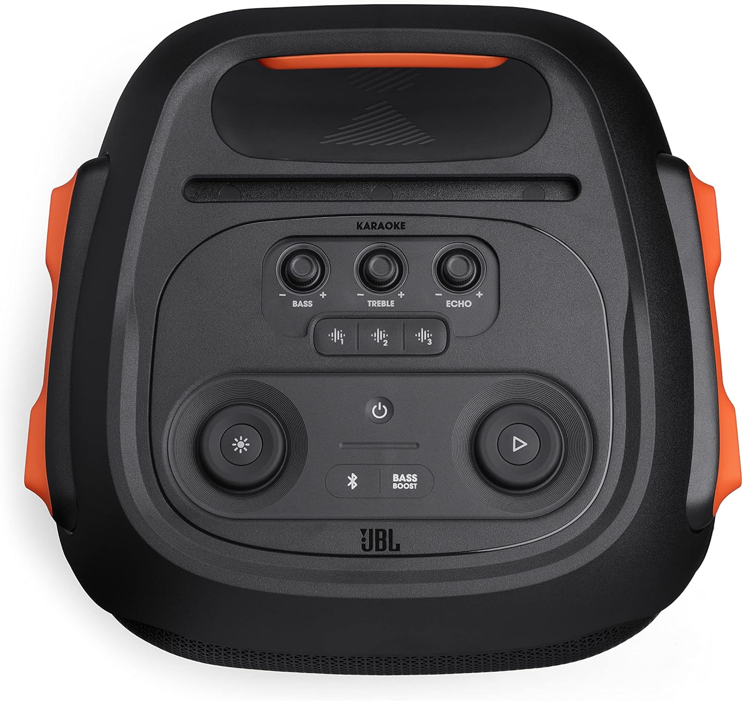 JBL PartyBox 710 - Schwarz – Trag - und rollbarer Bluetooth Party-Lautsprecher mit Lichteffekten – Spritzwassergeschützte, mobile Musikbox