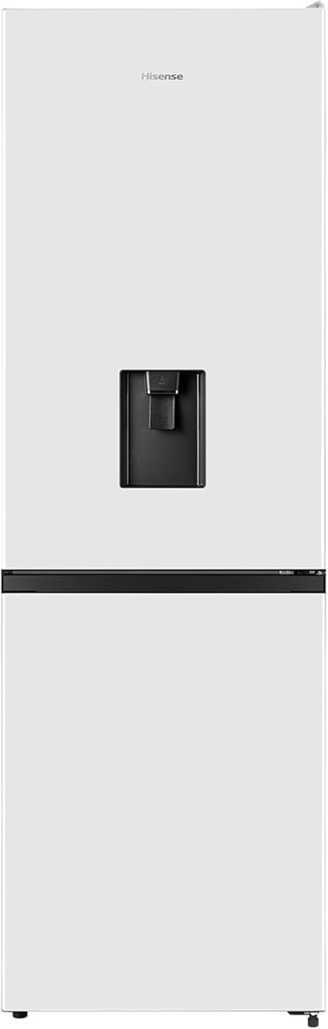 Hisense RB327N4WCE 55cm Freestanding 50/50 Fridge Freezer - 256 litre capacity - Total No Frost - Non-plumbed Water Dispenser - Silver - E Rated, H182.4 x W55 x D55.6 (cm) [Energy Class E]