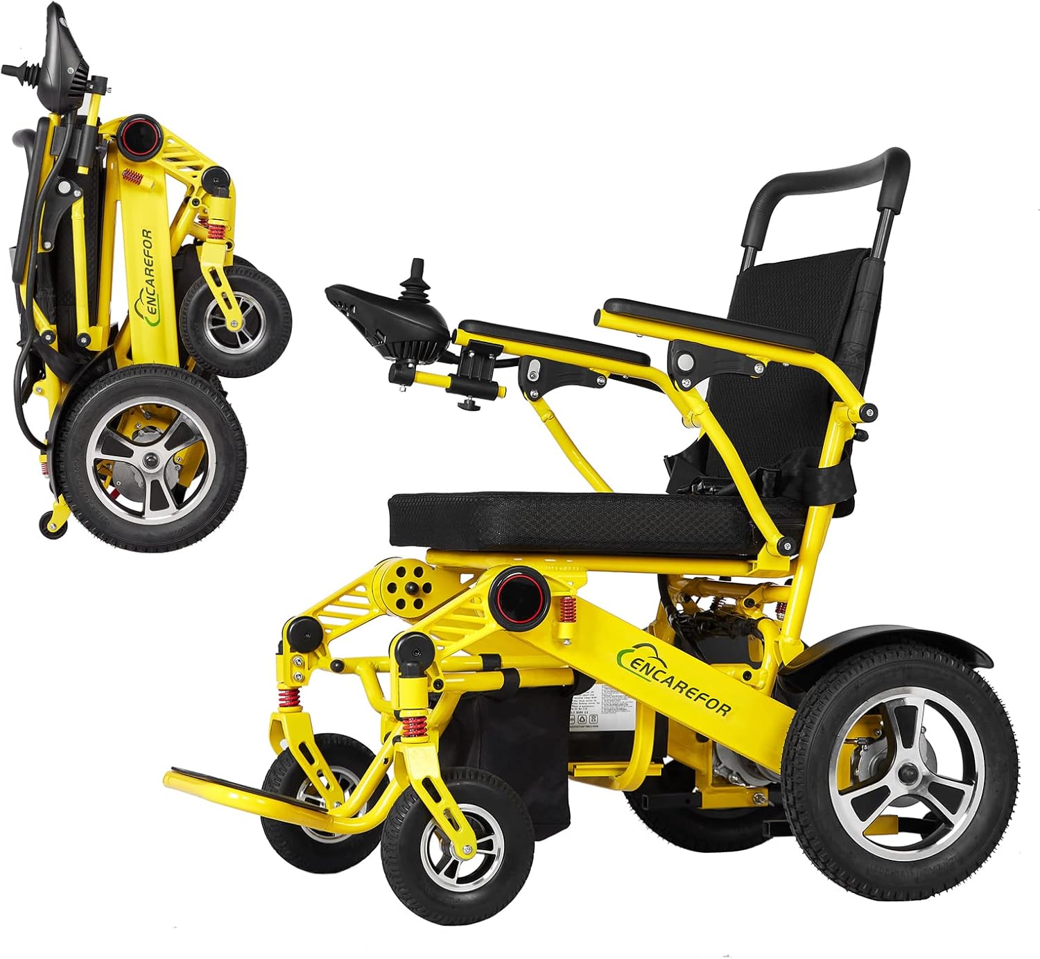 Range 24Mile Extended 20'' Seat Folding Electric Wheelchair for Adults, Lightweight Foldable 500W Powered Wheelchairs, Portable Folding Carry Wheelchairs, Airline Approved (Silver)<NO8>