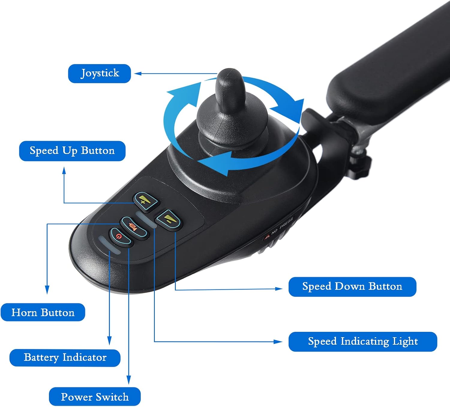 Range 24Mile Extended 20'' Seat Folding Electric Wheelchair for Adults, Lightweight Foldable 500W Powered Wheelchairs, Portable Folding Carry Wheelchairs, Airline Approved (Silver)<NO8>