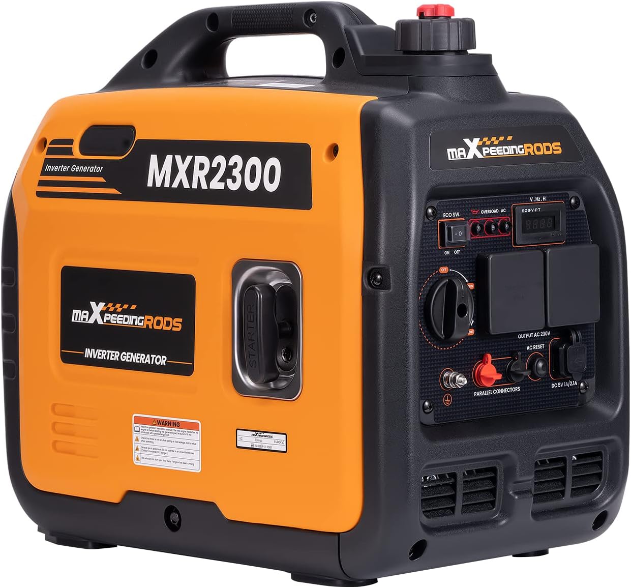 maXpeedingrods 3500W Petrol Inverter Generator Dual Fuel 4-Stroke Electric Start Generator for Camping, RV Travel, Home, or Jobsites