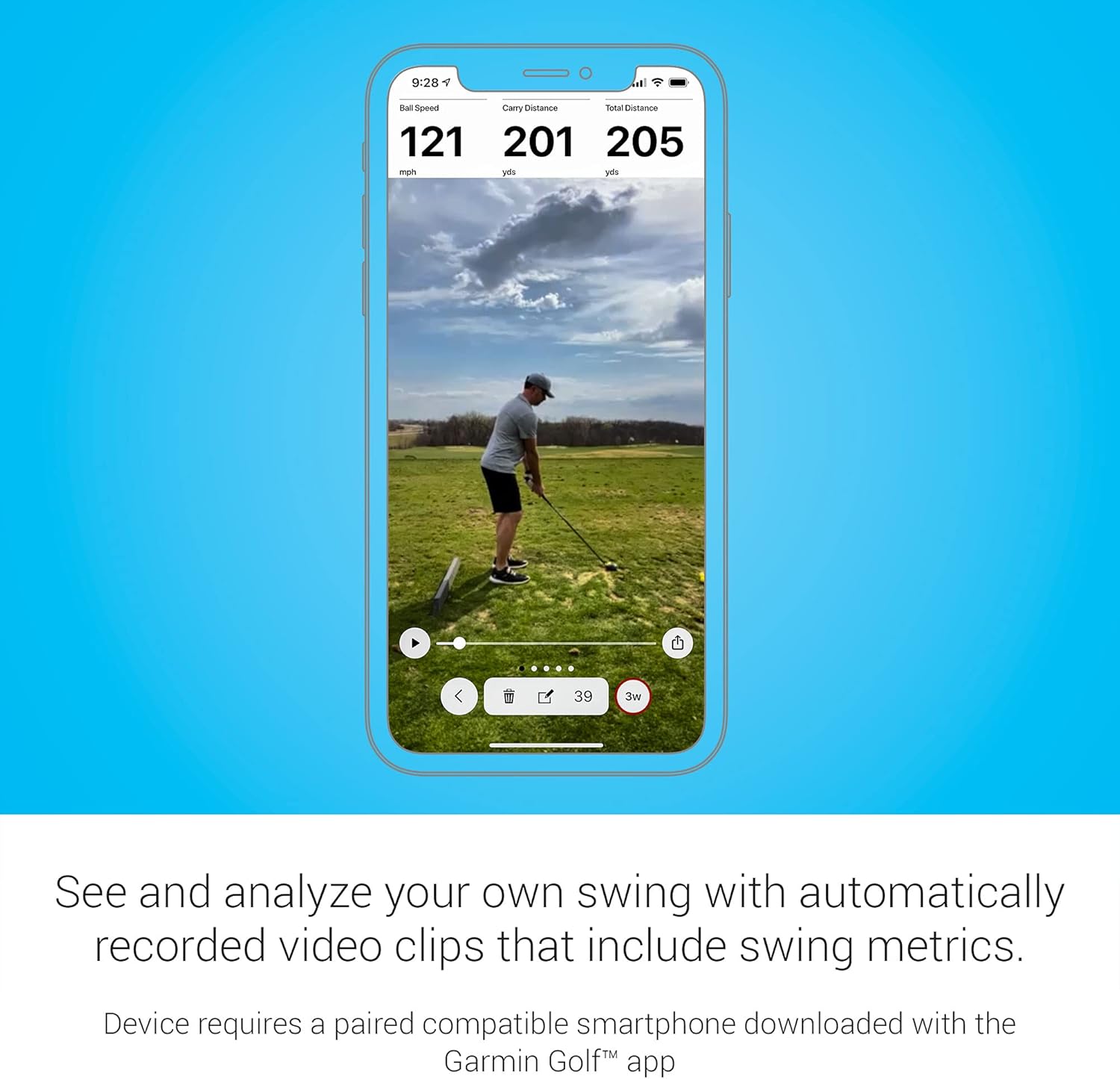 Garmin Approach R10, Portable Golf Launch Monitor, Take Your Game Home, Indoors or to The Driving Range, Up to 10 Hours Battery Life with Signature Series Cloth