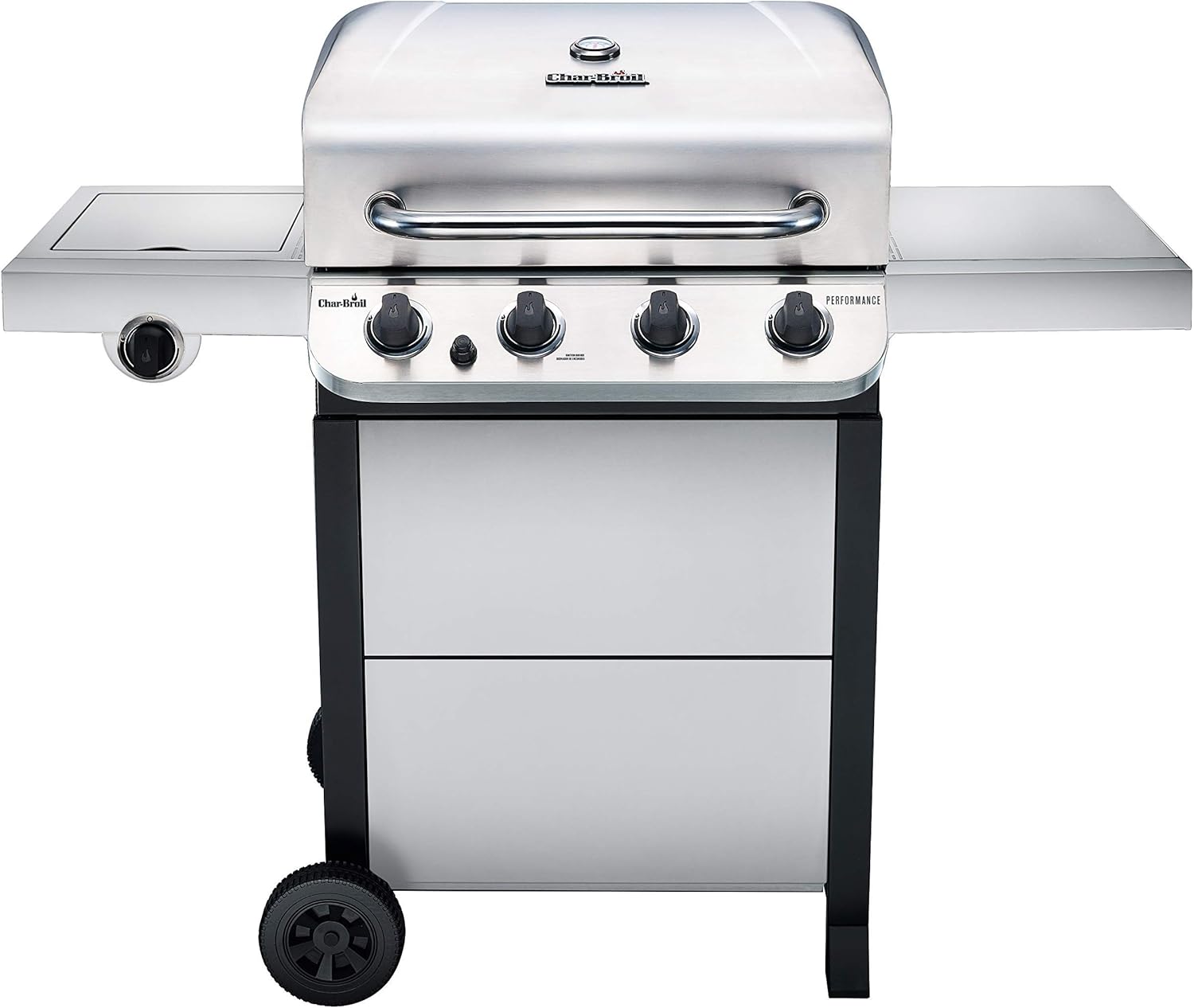 Char-Broil Performance Series Convective 4-Burner with Side Burner Cart Propane Gas Stainless Steel Grill - 463377319.
