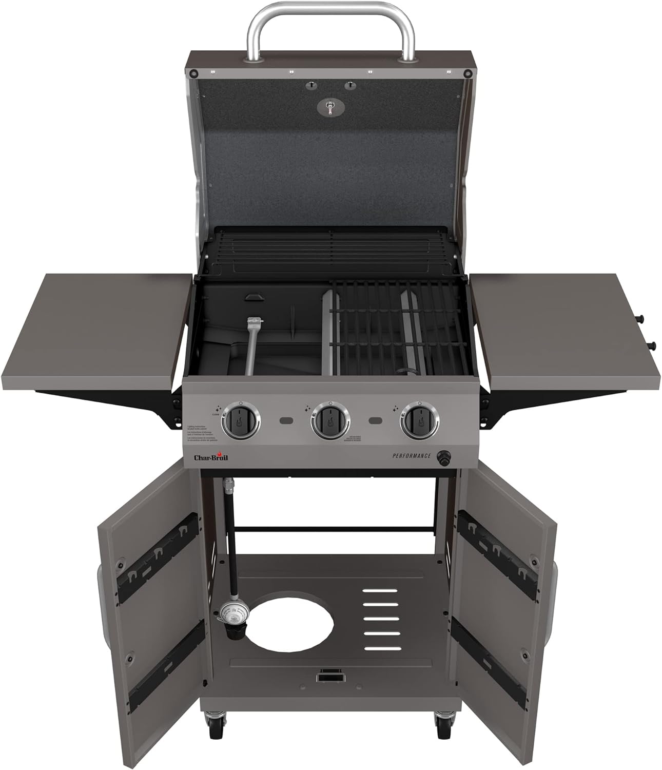 Char-Broil Performance Series Convective 4-Burner with Side Burner Cart Propane Gas Stainless Steel Grill - 463377319.